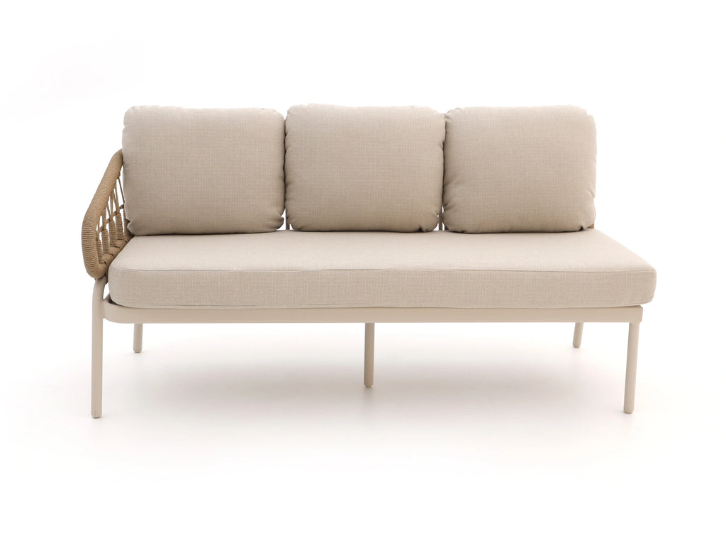 Minimalist 3-seater outdoor rope sofa with one armrest – Alfresco by Outdoor Studio