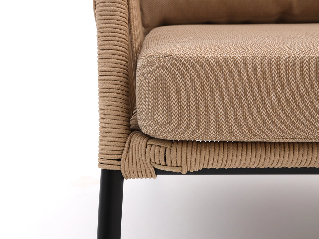 Chelsea 3-seater rope sofa back weave detail