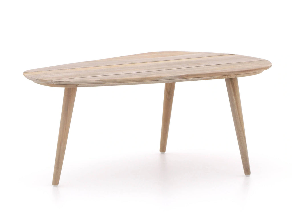 Small teak wood table from Mayfair twin table set – organic grain outdoor table