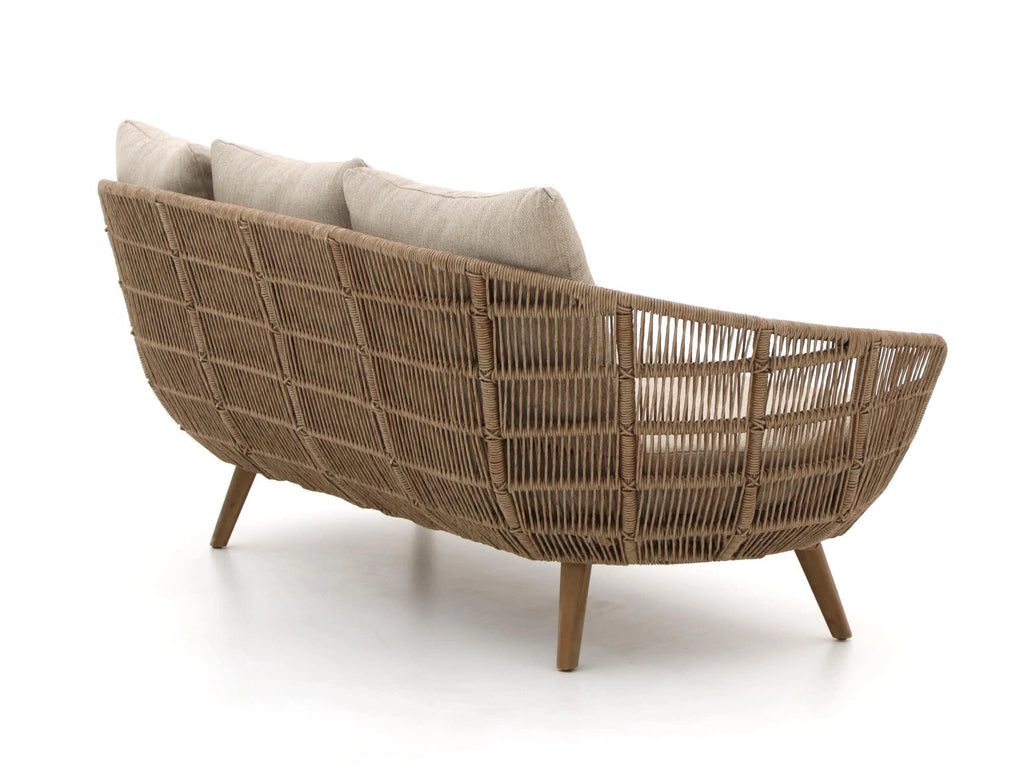 Mayfair rope woven 3-seater sofa with Duroflex cushions – luxury outdoor furniture