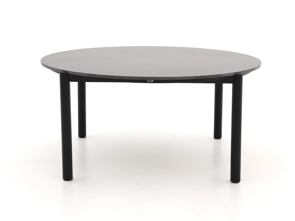 Round matte black outdoor coffee table – part of Elara Grande collection