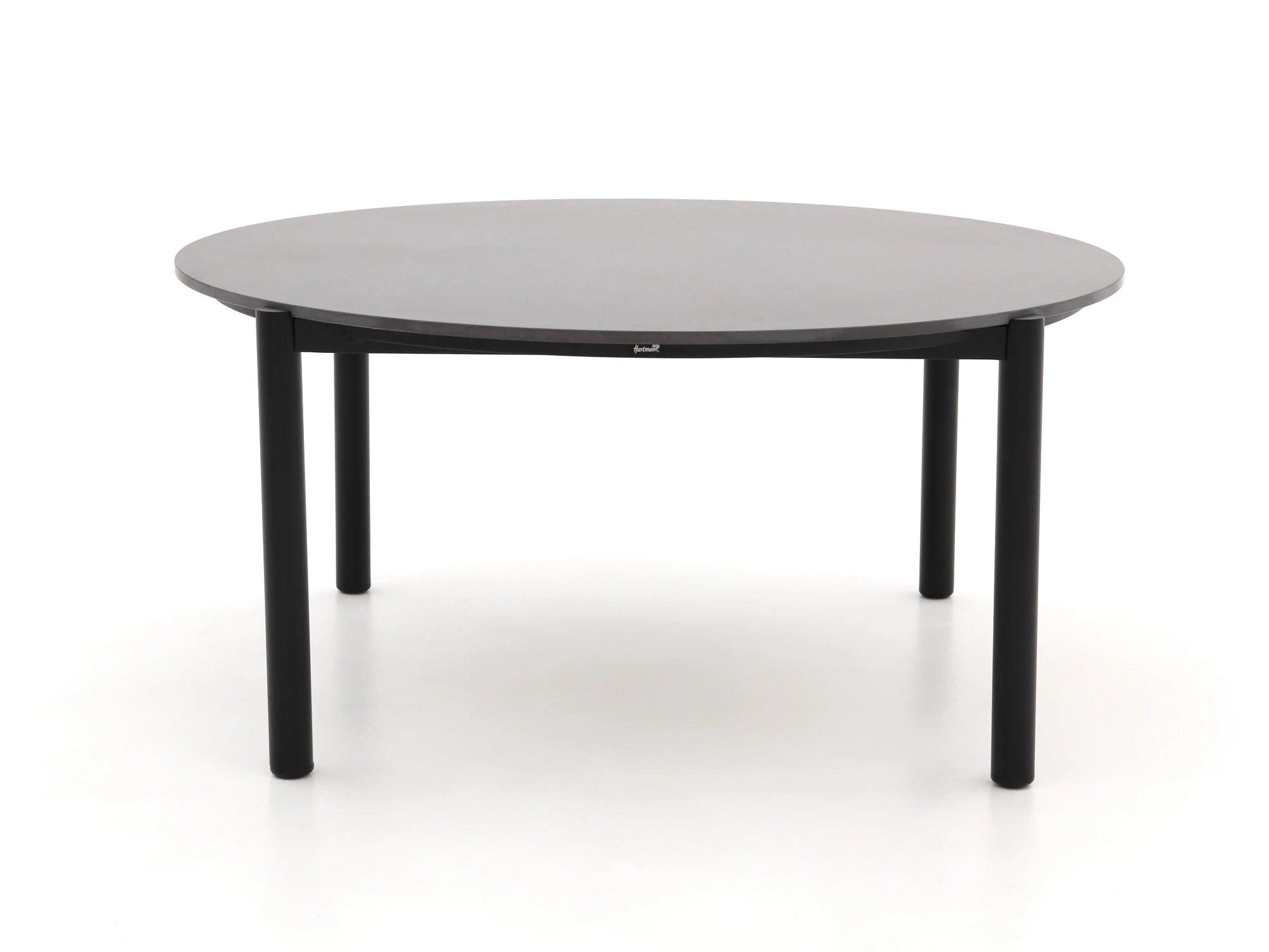 Round matte black outdoor coffee table – part of Elara Grande collection