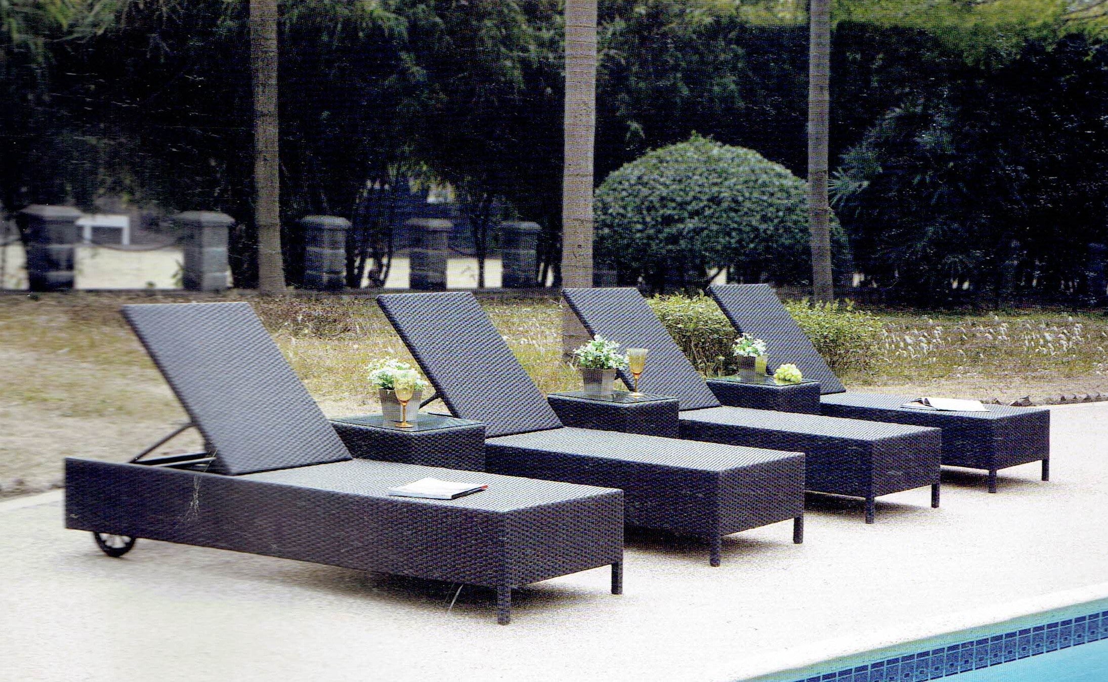 Grecil Sun Lounger - Wicker World