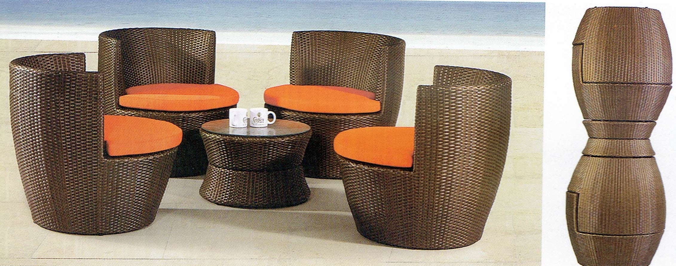 Elina Patio Set - Wicker World